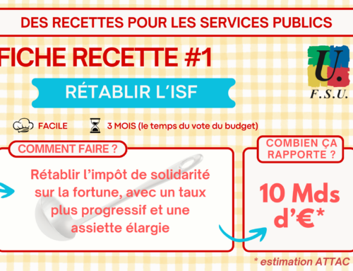 Des recettes pour les services publics