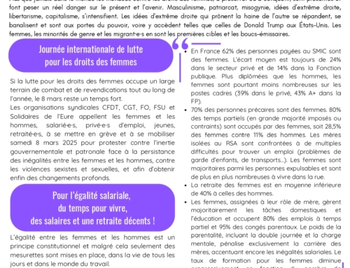 8 mars : journée de lutte pour les droits des femmes